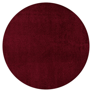 Haze Solid Low-pile Area Rug Dark Red